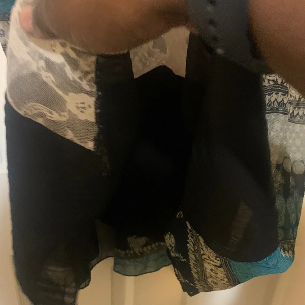 Bohemian Patchwork Spaghetti Strap Dress - Picture 4 of 6